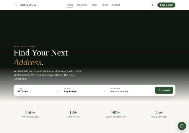 Sterling Realty - Real Estate website template preview